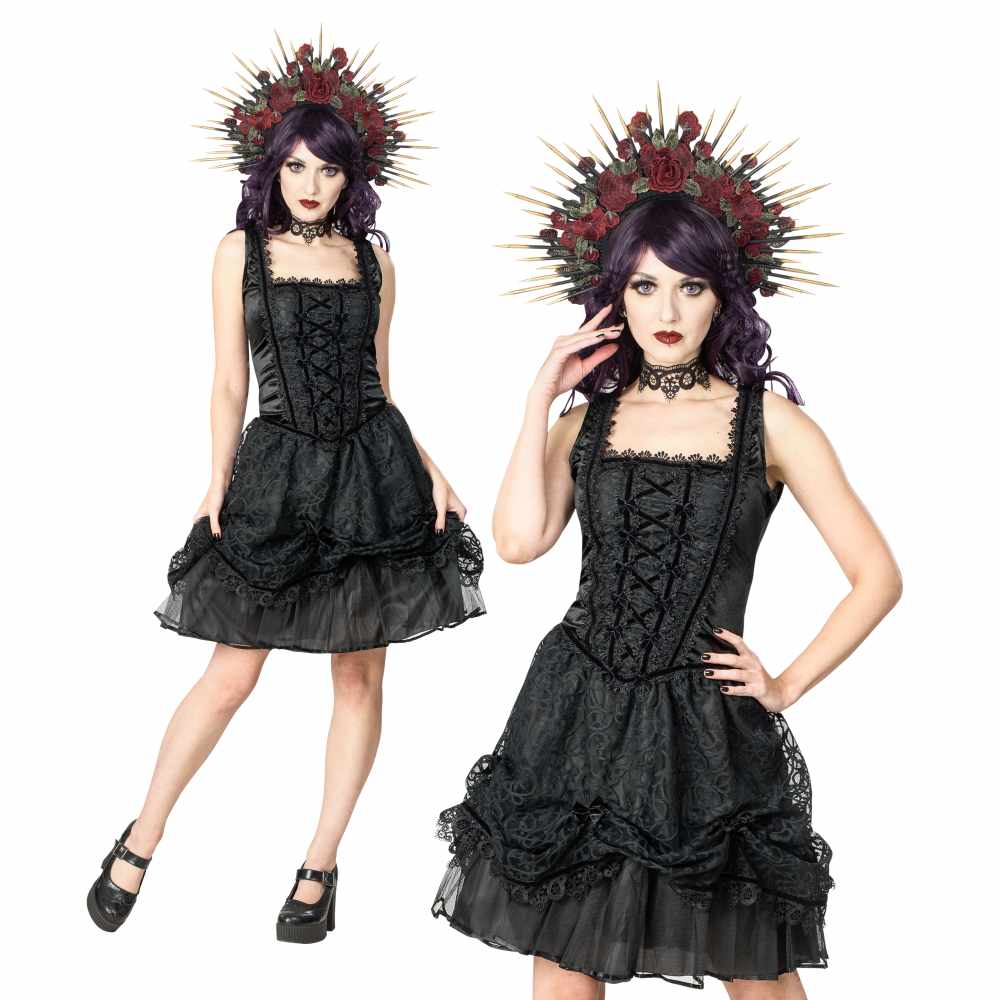 Sinister - 1336 Mini jurk - Zwart
